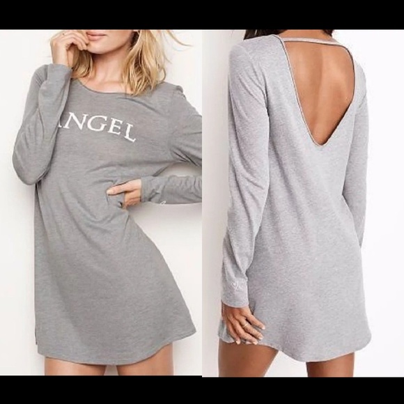 Victoria's Secret Other - 💖Victoria's Secret Grey Sleep Shirt Dress